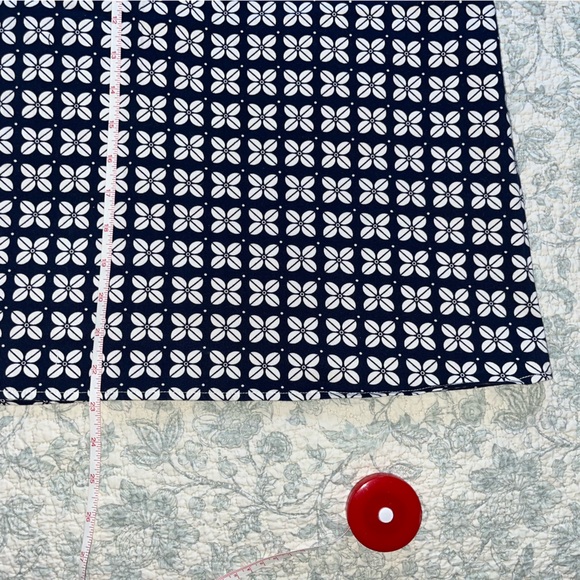 DownEast Blue and White A-Line Skirt Knee-Length (1-140) - Picture 5 of 13